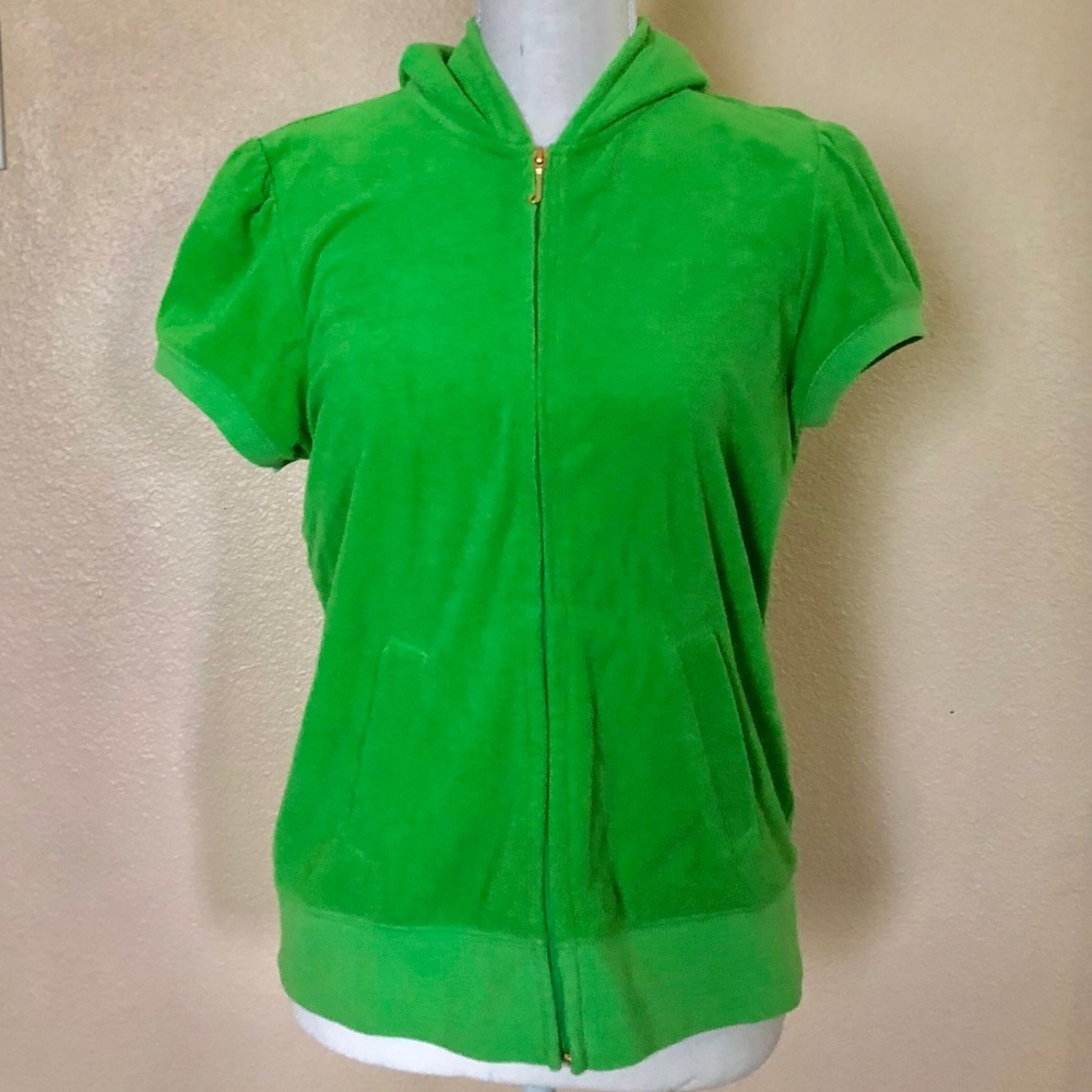 Juicy Couture full zip short sleeve hoodie size XL